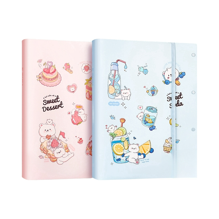 推荐商品：Deli/得力 A3 直入式资料册文件夹 多色组合 PQ311 试卷收纳袋 小学生初中生插页