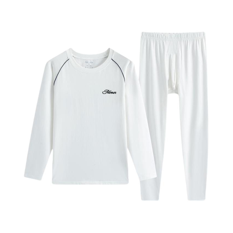 推荐商品：贴身领域 薄款圆领长袖长裤保暖内衣 TSLYM72FA 白