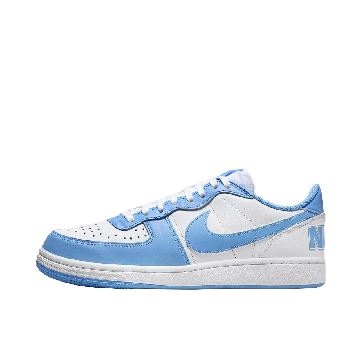 推荐商品：Nike Terminator 板鞋 防滑耐磨潮流复古抓地透气缓震休闲 白色/蓝色