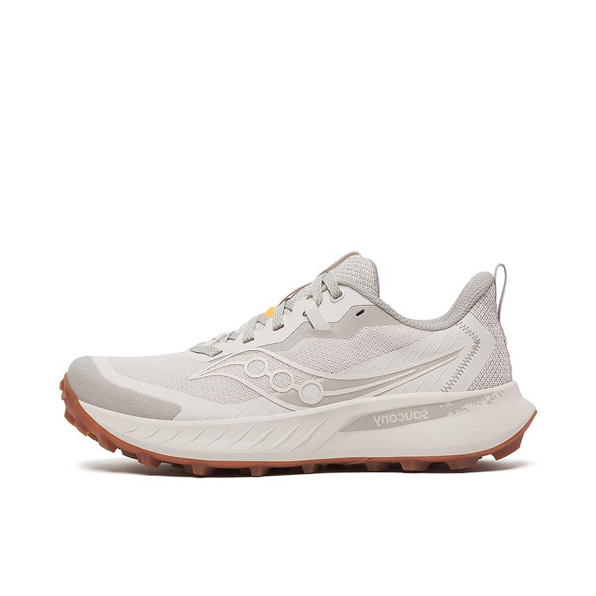 推荐商品：Saucony/索康尼 户外鞋 徒步鞋 越野跑鞋 防滑耐磨缓震 女款/米白/浅灰
