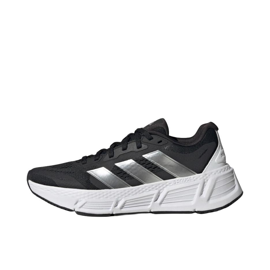 推荐商品：adidas Questar 跑鞋 防滑耐磨舒适缓震网面透气轻便织物简约百搭训练 黑色/银色/白色
