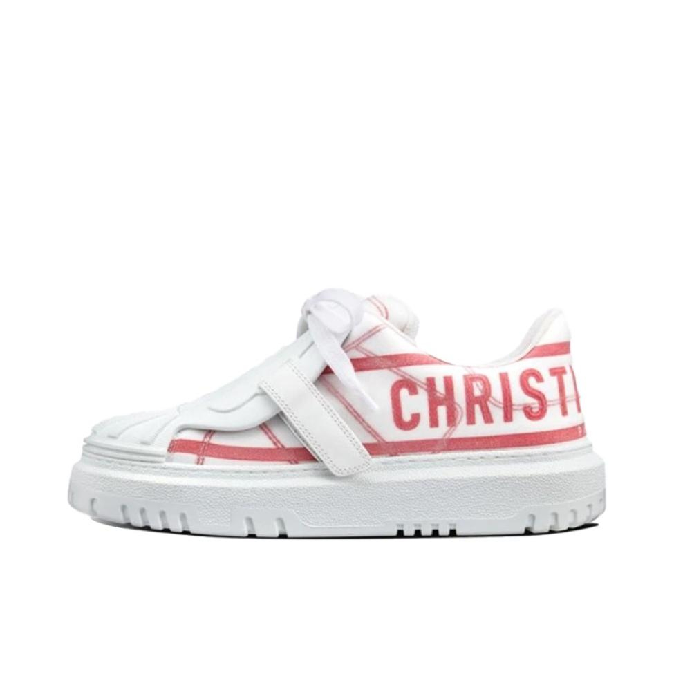 推荐商品：Dior Id 时尚百搭 舒适耐磨 牛皮 圆头 运动休闲鞋 KCK278CRR_S10W 白色/红色