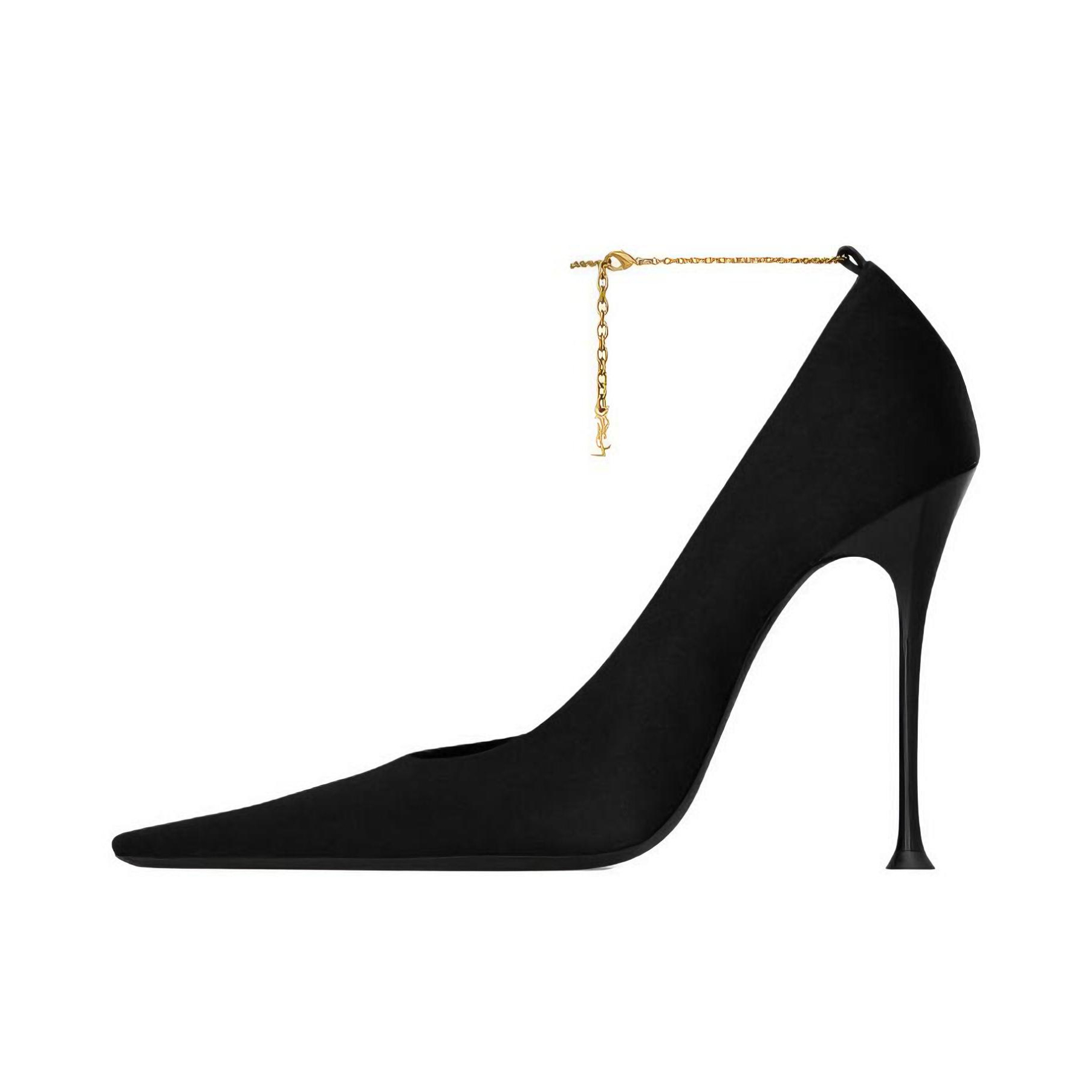 推荐商品：YSL/圣罗兰 RÉGINE 高跟鞋 尖头搭扣细跟皮革 黑色