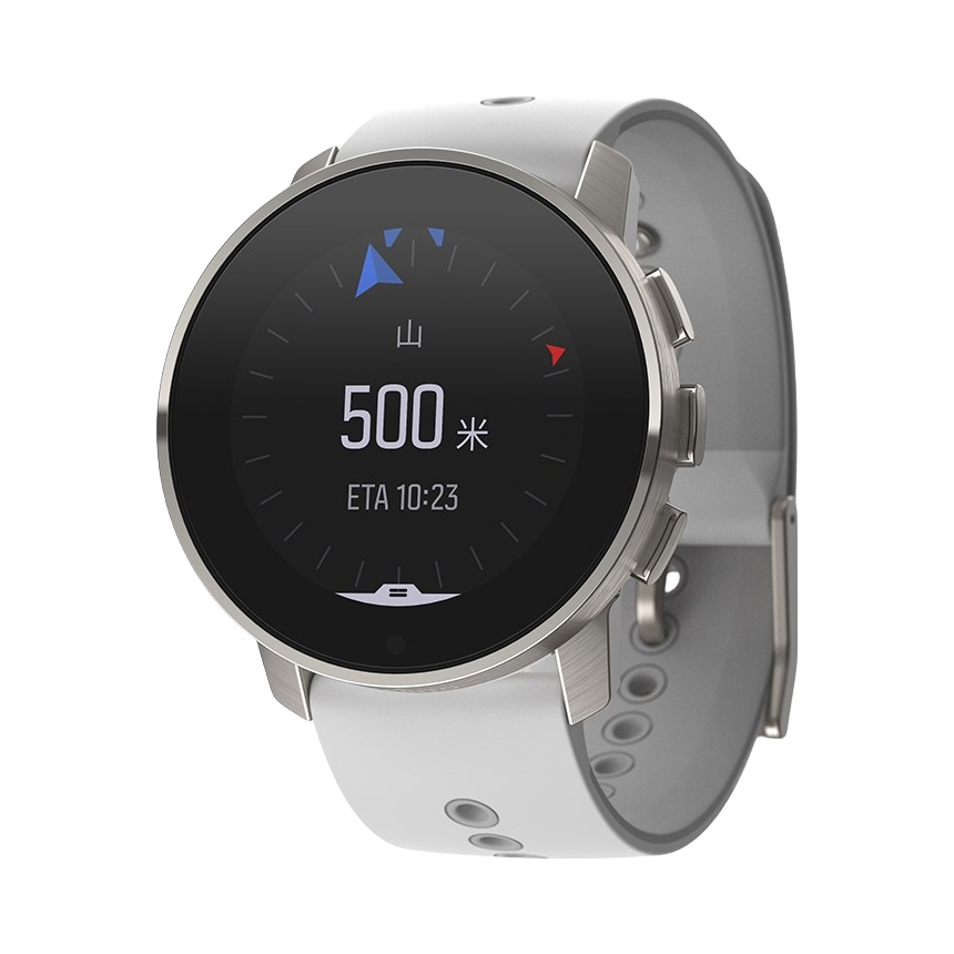 SUUNTO/颂拓 9Peak 精钢钛合金监测心率专业运动跑步游泳登山户外防水松拓80种运动模式智能男女同款手表 桦木白