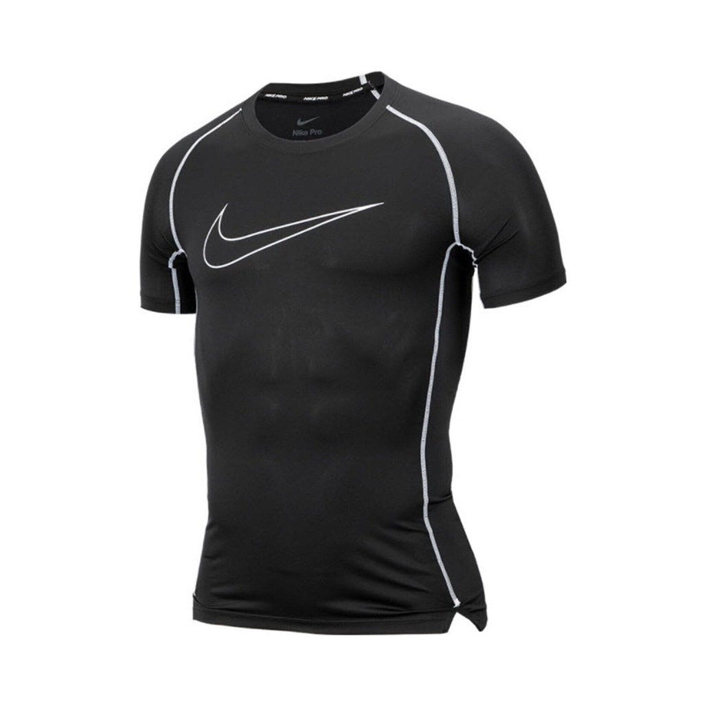 【韩宇同款】Nike PRO DRI FIT紧身短袖健身衣Logo印花训练跑步透气快干开衩圆领T恤 男女同款 DD1993