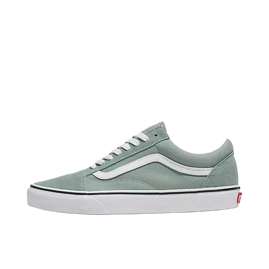 推荐商品：Vans/范斯 Old Skool 滑板鞋 板鞋 轻便防滑复古舒适经典 绿/白 
