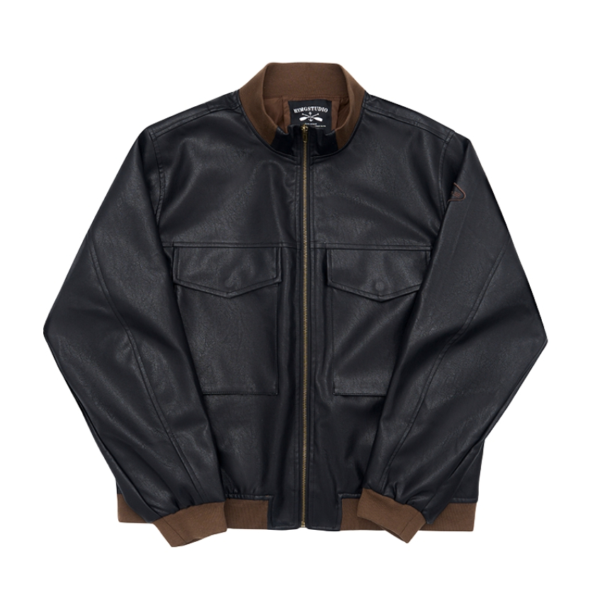 推荐商品：HYMG/回故 夹棉飞行加厚立领棉服 MGJK034 黑