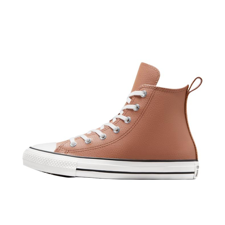 推荐商品：Converse/匡威 Chuck Taylor All Star 帆布鞋 常青款轻便防滑耐磨百搭复古圆头减震贴合高帮 皮面/棕色