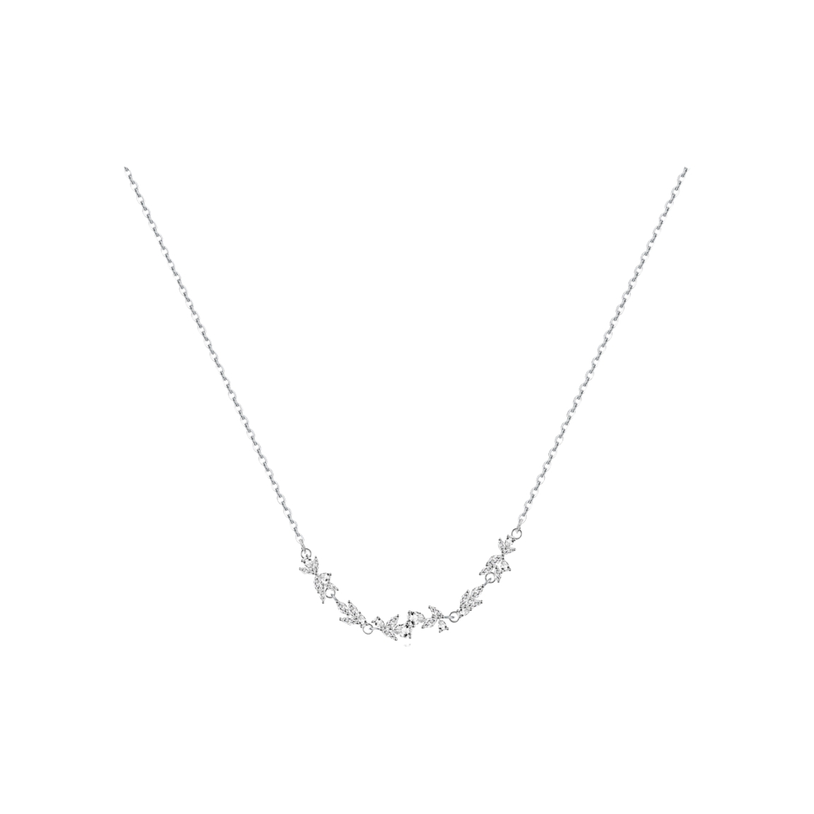 推荐商品：SEVEN DEGREE/7°C 闪耀紫藤花满锆足银项链 QX0592