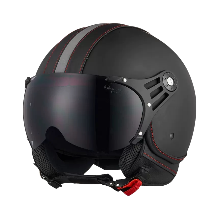 推荐商品：HONZ OP01 复古半盔 电动车头盔