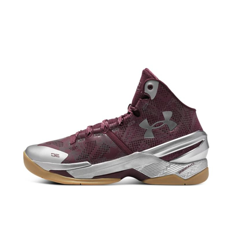 推荐商品：Under Armour/安德玛 Curry 2 透气 减震耐磨 实战训练 篮球鞋 红色/银色