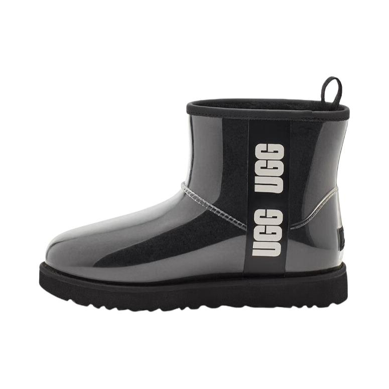 推荐商品：UGG Classic Clear Mini 加绒 防水 舒适耐磨 平底短筒 时尚潮流 雪地靴 1113190 黑色
