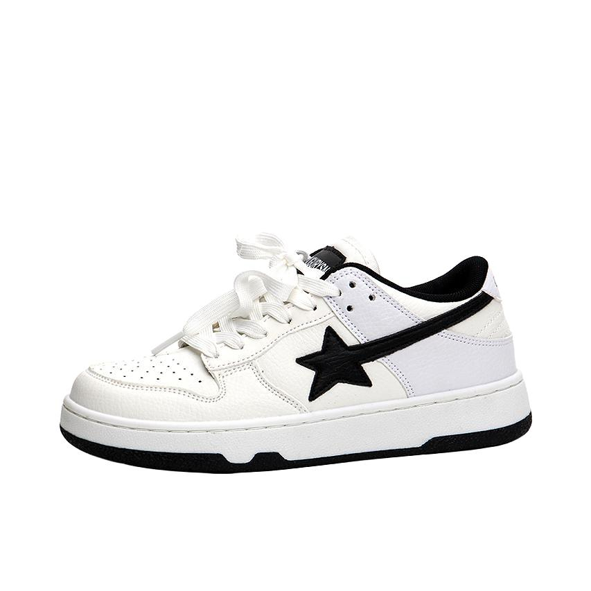 推荐商品：STUR YSN 减震耐磨 轻便透气 百搭休闲 板鞋 STUR YSN-R013 白色/黑色 