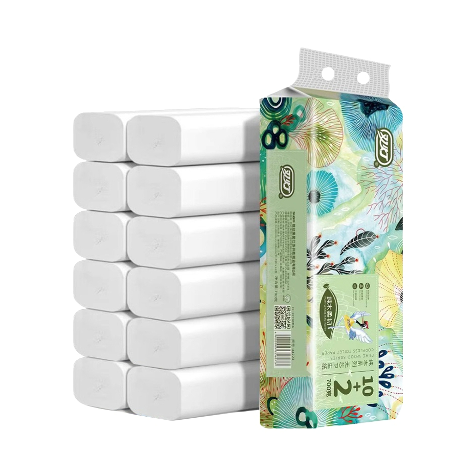 推荐商品：双灯 纯木柔韧系列 4层无芯卷纸