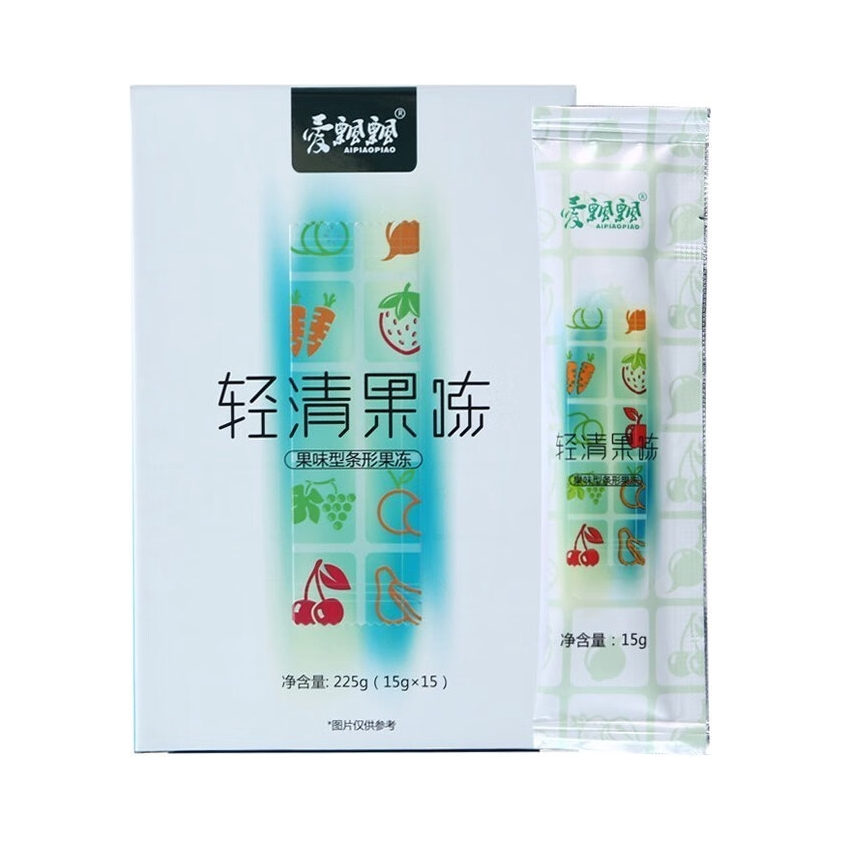 推荐商品：爱飘飘 轻清果冻果味条形 盒装