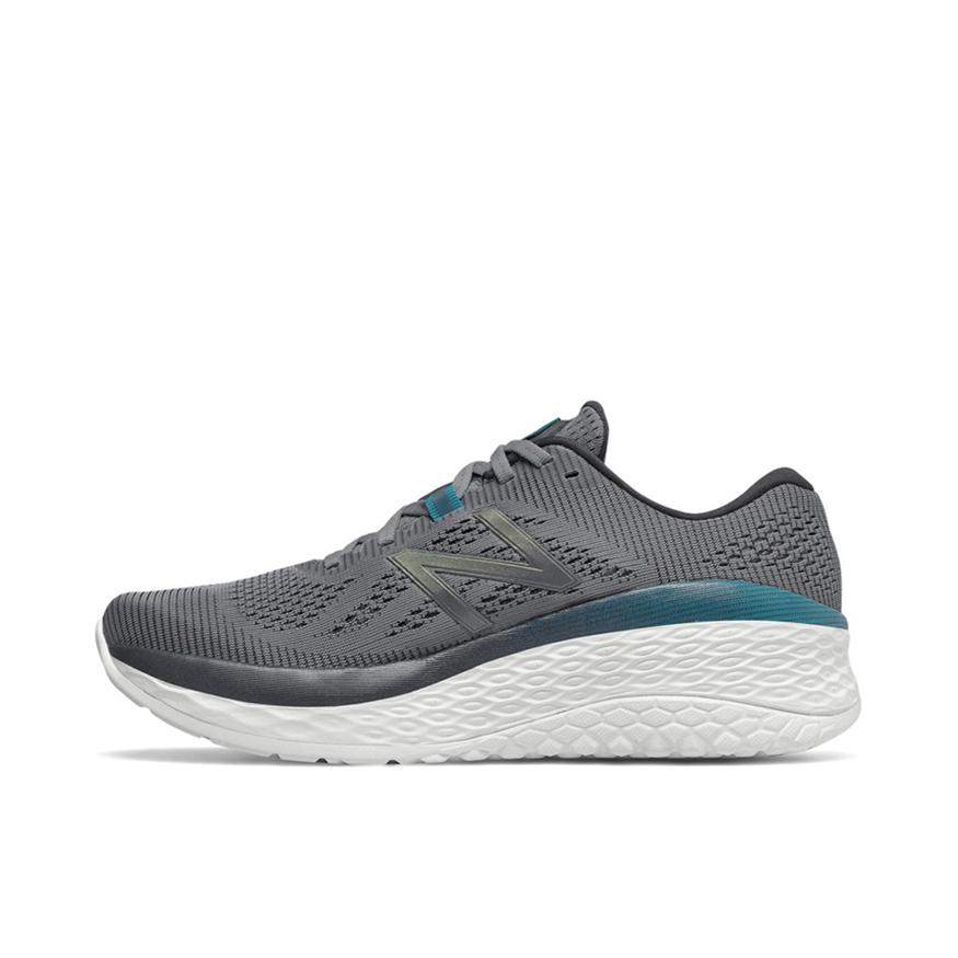 推荐商品：New Balance Fresh Foam More Trail 跑鞋 防滑耐磨网面透气马拉松织物回弹 Gunmetal/Deep Ozone Blue 灰色