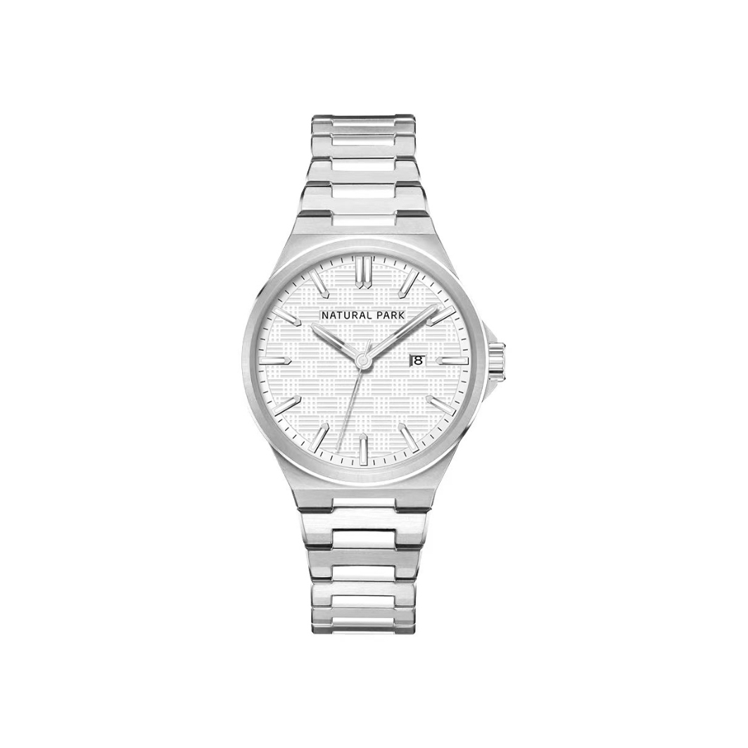 推荐商品：natural park Indicator系列 不锈钢表带商务通勤休闲石英男士手表