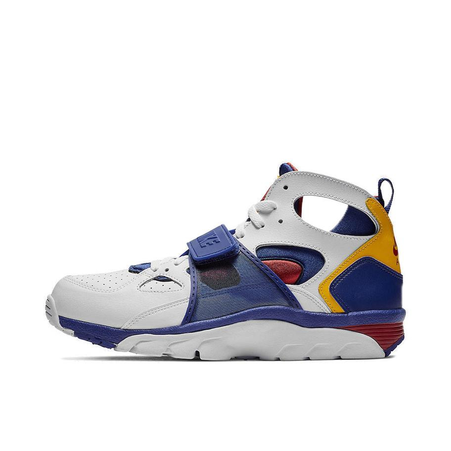 推荐商品：Nike Air Trainer Huarache 运动休闲鞋 防滑耐磨减震轻便舒适透气复古百搭时尚 White/Regency Pirple 红黄蓝