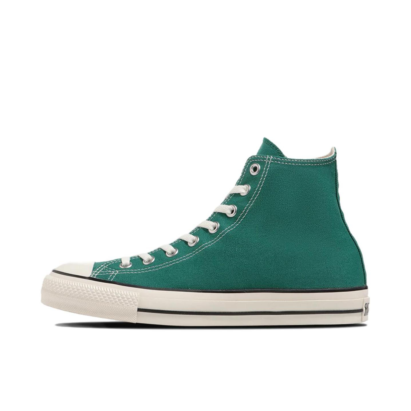 推荐商品：Converse/匡威 Chuck Taylor All Star 帆布鞋 常青款轻便防滑耐磨百搭复古圆头减震贴合高帮 白色/深绿