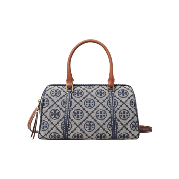 推荐商品：TORY BURCH/汤丽柏琦 T MONOGRAM 迷你 酒桶包波士顿包手提包