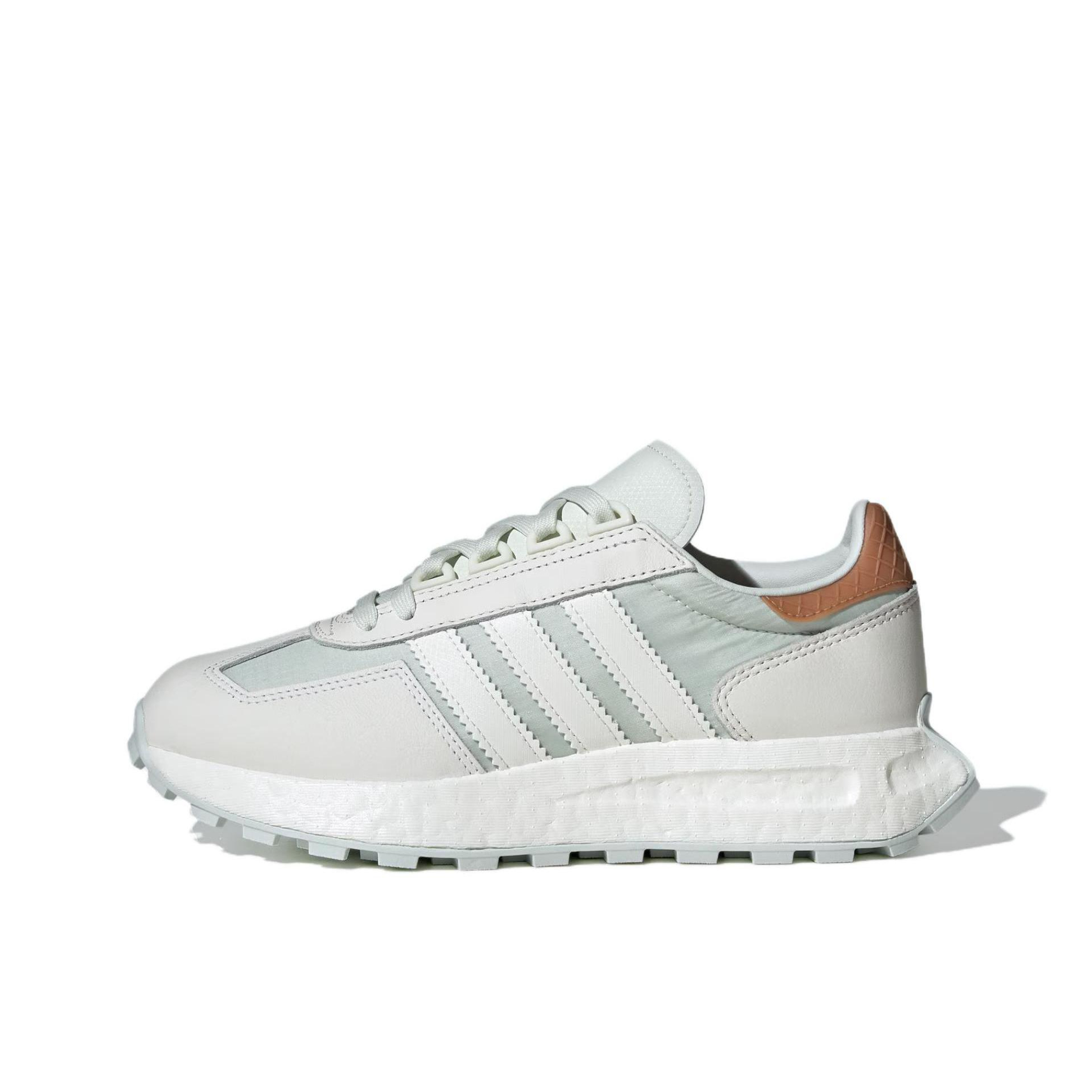 推荐商品：adidas Originals RETROPY E5 跑鞋 缓震透气复古 女款/亮白色/沙棕色