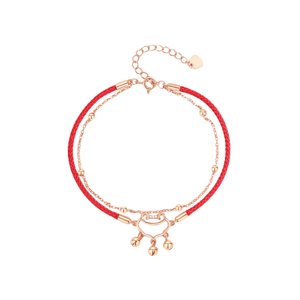 推荐商品：YINCHIE/银千惠 新中式镂空平安锁S925银脚链 JL0217