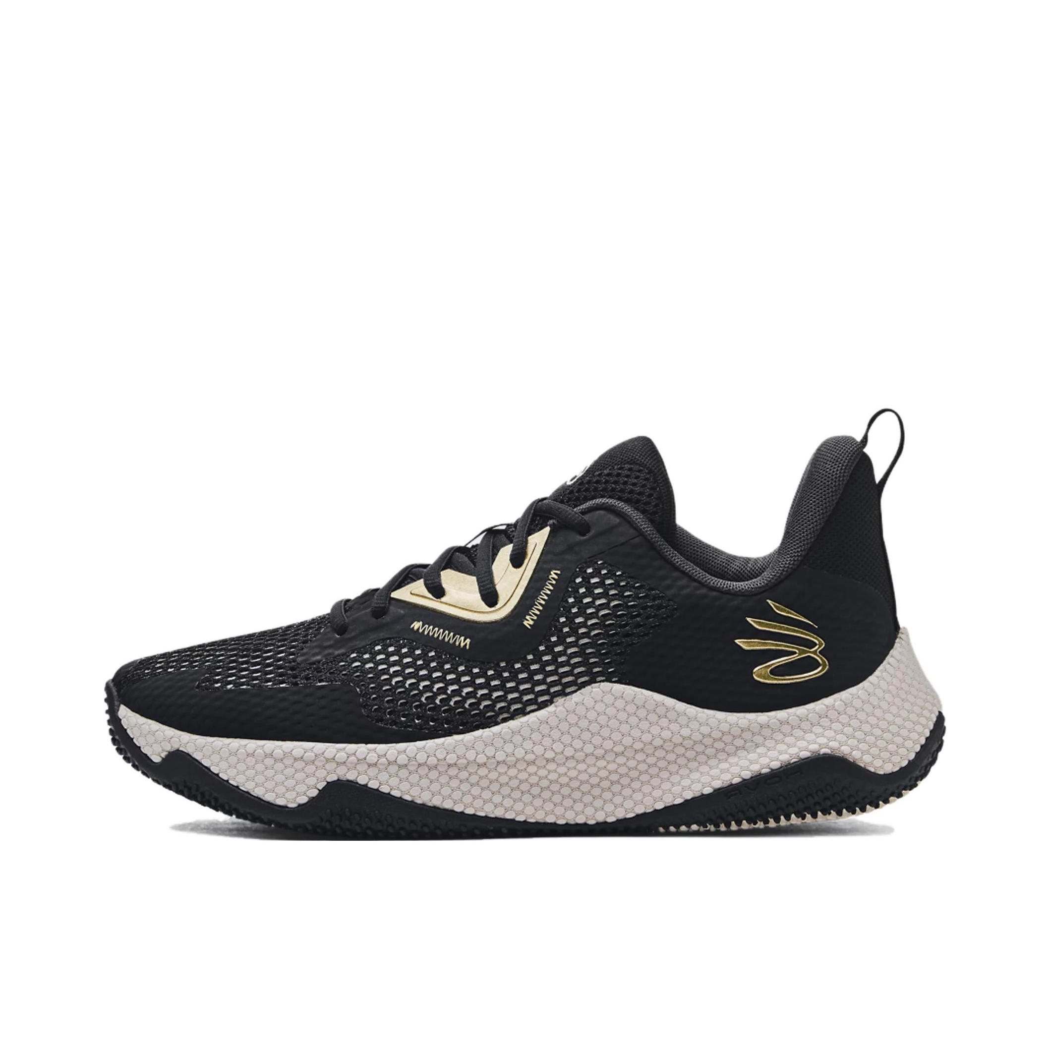 推荐商品：Under Armour/安德玛 Curry Hovr Splash 3 轻盈舒适 缓震耐磨 网面 实战训练 篮球鞋 黑色/金色