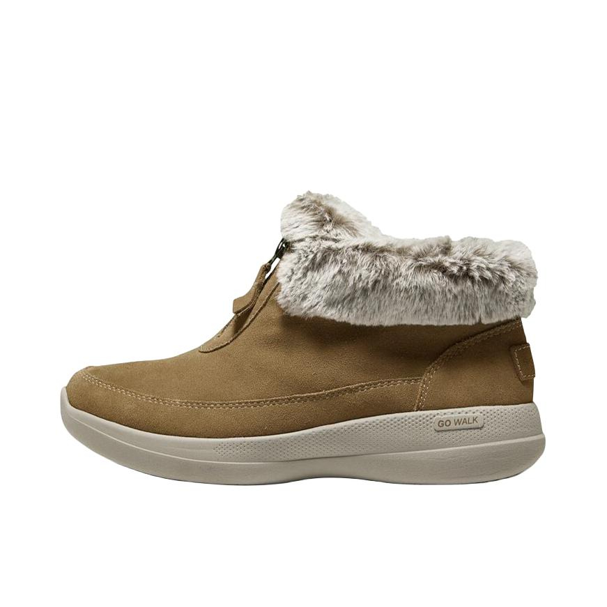 推荐商品：Skechers/斯凯奇 Go Walk Arch Fit 时尚 轻便 加绒 保暖 防滑 耐磨 缓震 高回弹 雪地靴 女款/栗色