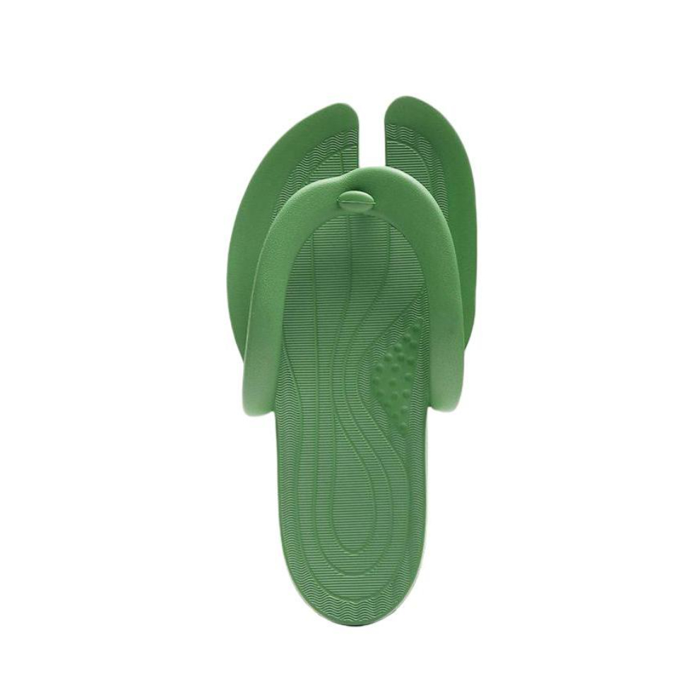 推荐商品：果洛菲 游泳 平跟 简约 防滑 拖鞋 9275-DW 草绿色
