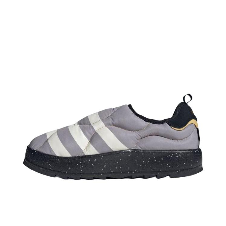推荐商品：adidas Originals Puffylette 减震耐磨 一脚蹬 面包鞋 运动休闲鞋 灰色