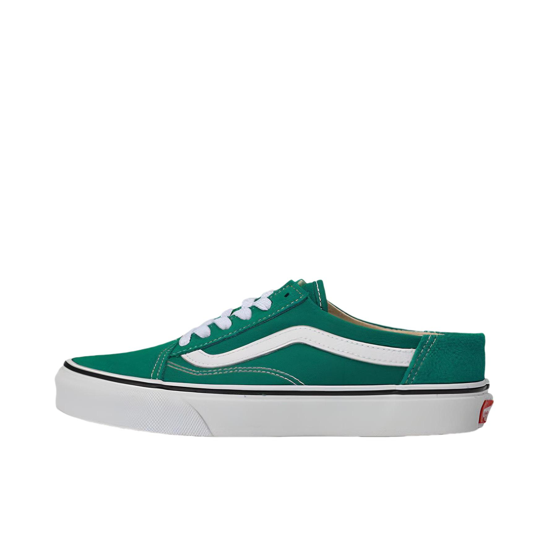 推荐商品：Vans/范斯 Old Skool 滑板鞋 板鞋 轻便防滑复古舒适经典 墨绿/半跟