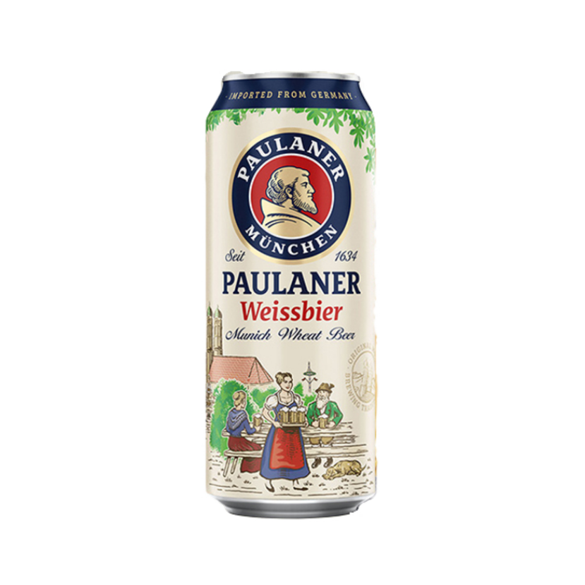 推荐商品：Paulaner/保拉纳 500ml 12.5°P 小麦白啤酒 罐装 酵母型