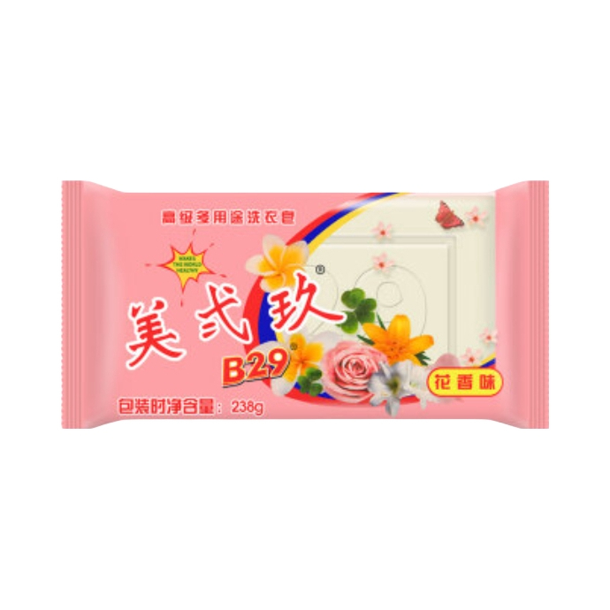 推荐商品：B-29/美弍玖 去污 多用途洗衣皂 238g 花香型缤纷