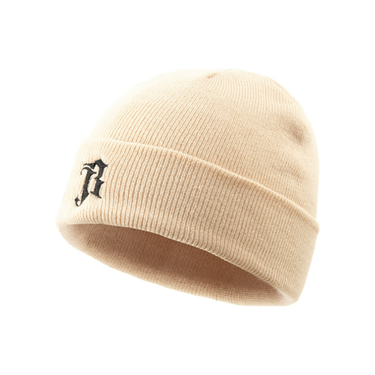 推荐商品：BAIJUAN/白卷 保暖休闲简约刺绣针织冷帽 B2209ZZM201