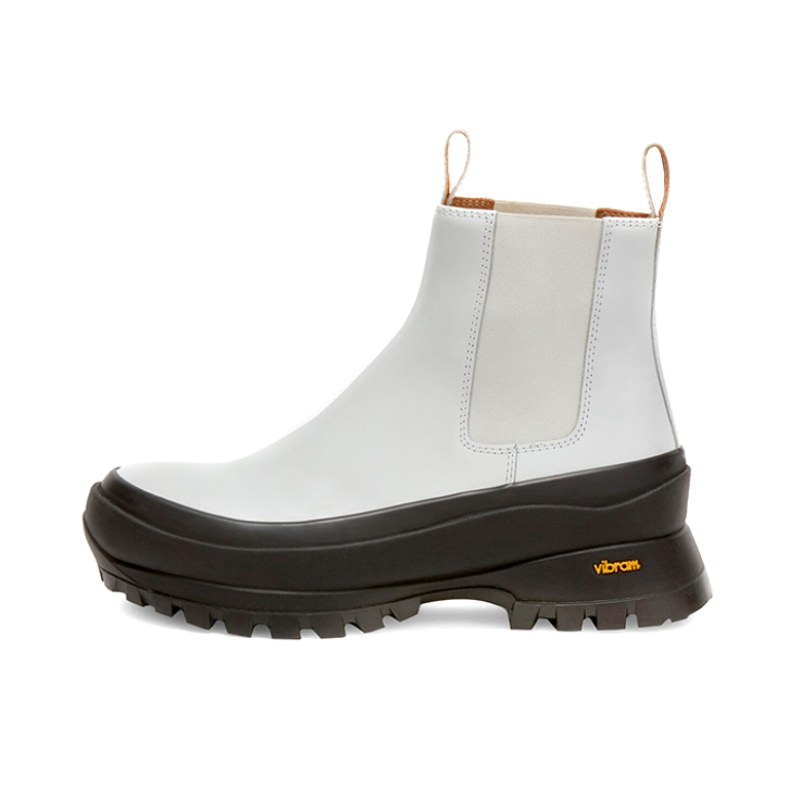 推荐商品：Jil Sander 防滑耐磨 时尚 皮革 切尔西靴 JP33010A130-84100 白色