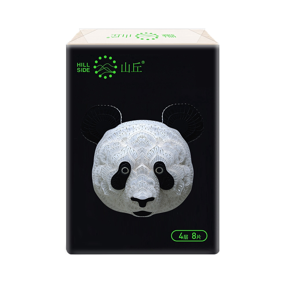 推荐商品：山丘 熊猫系列 无香 4层 手帕纸 柔韧不掉屑