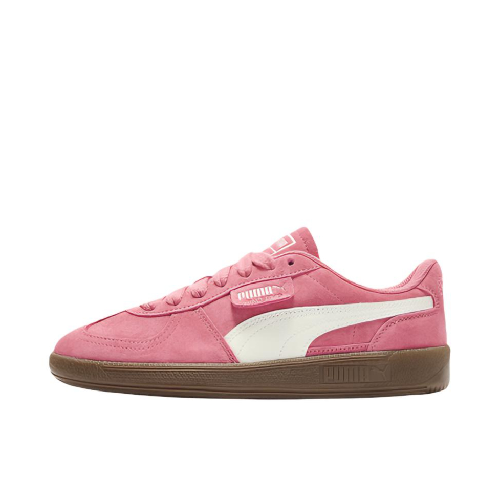 推荐商品：【朴彩英同款】 Puma/彪马 Palermo T头鞋 德训鞋 薄底鞋 板鞋 牛皮防滑耐磨舒适减震时尚复古 狂野粉/暖白色