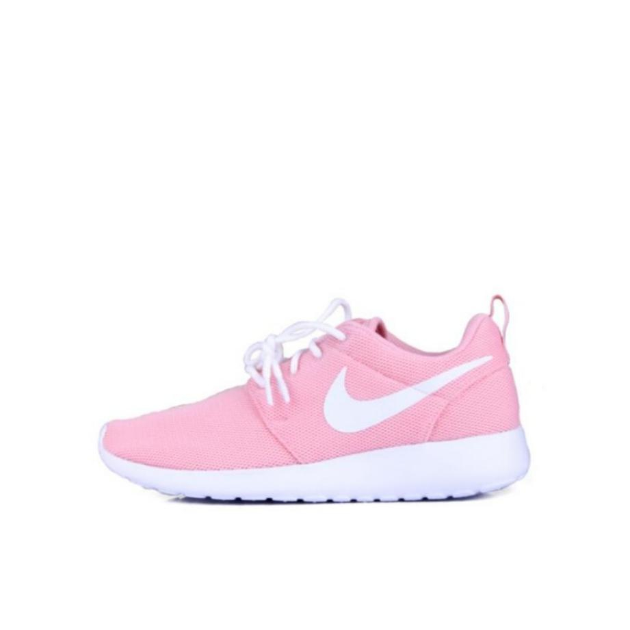 推荐商品：Nike Roshe One 运动休闲鞋 缓震防滑耐磨舒适透气轻便网面低帮圆头 Sheen Pink 浅粉
