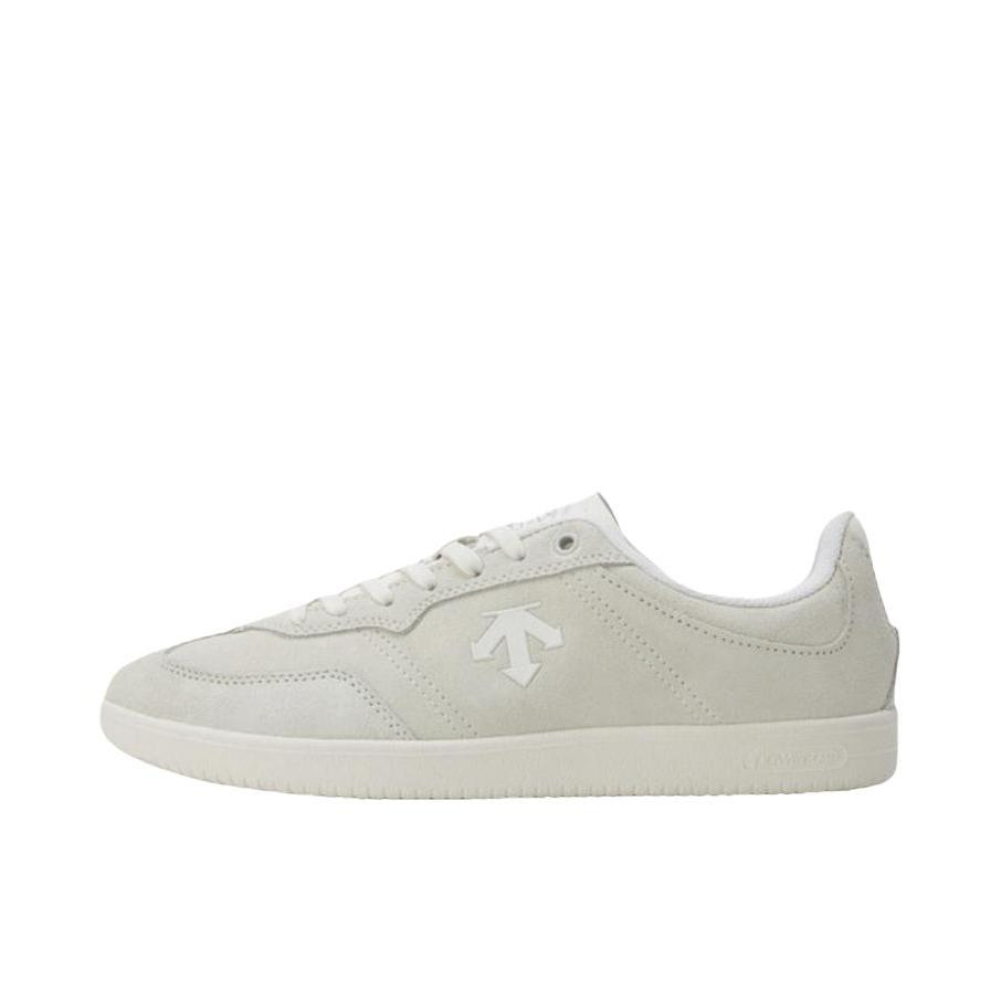 推荐商品：DESCENTE/迪桑特 防滑 低帮 圆头 平跟 板鞋 SP323LSN75-WHT0 白色/灰色