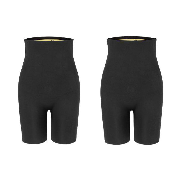 推荐商品：婷美 纯色无痕高腰女士平角腹肌提臀塑形打底裤 NC2163 黑/2条装