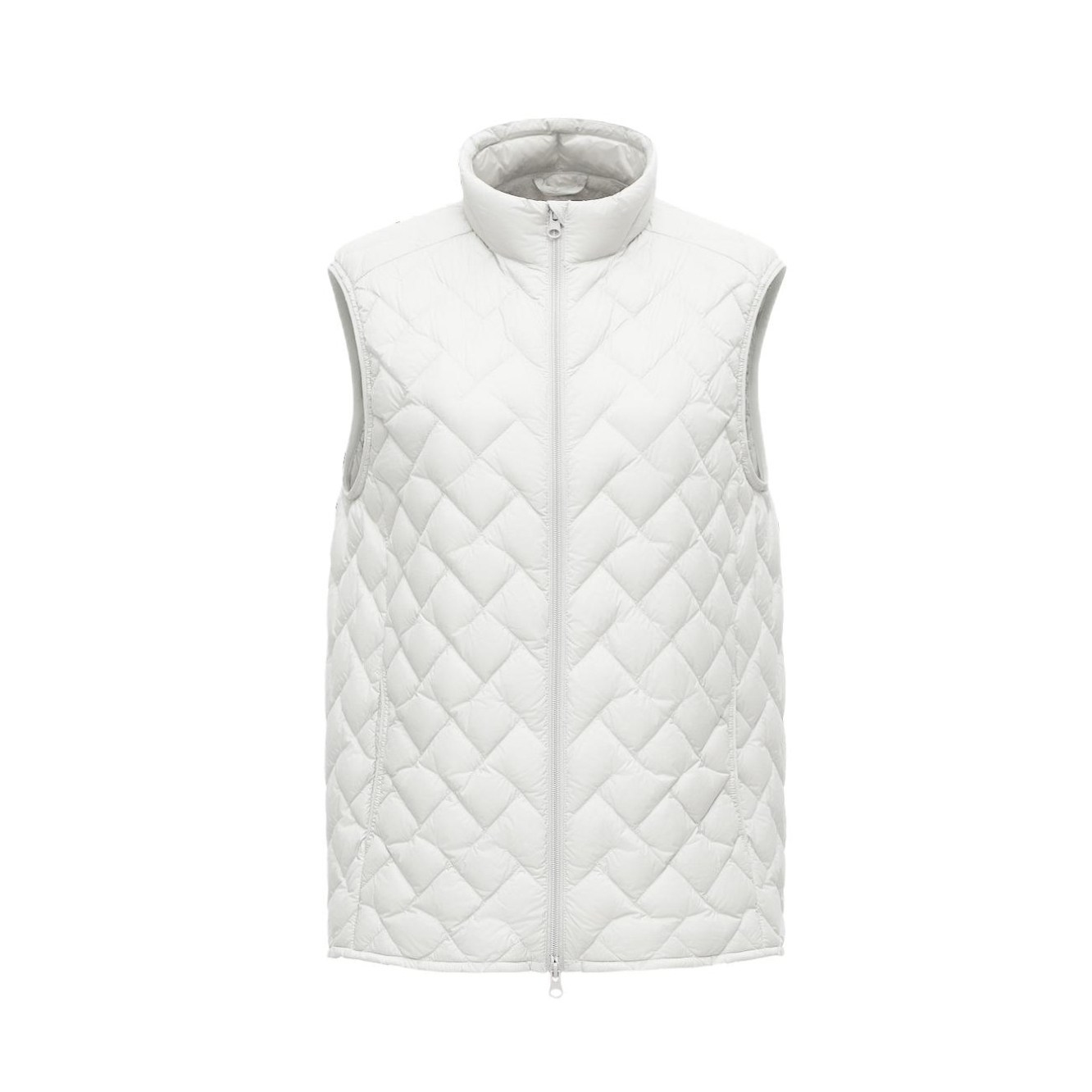 推荐商品：YUGIFTS/羽物 鹅绒华夫格菱形马甲 女装 芝士白