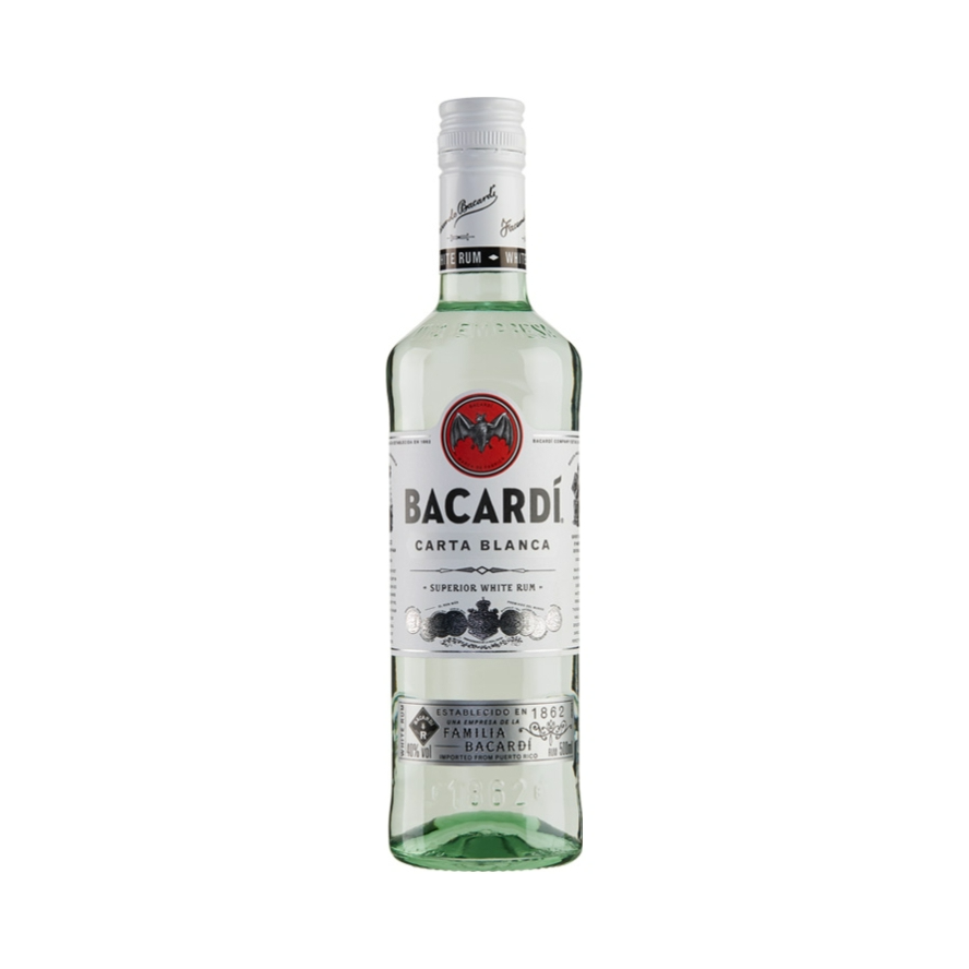推荐商品：Bacardi/百加得 500ml 40%vol 白朗姆酒 裸瓶装