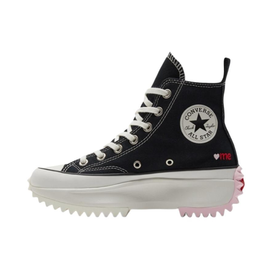 推荐商品：Converse/匡威 Run Star Hike 厚底 防滑 松糕鞋 增高鞋 运动休闲鞋 情人节限定/黑色刺绣