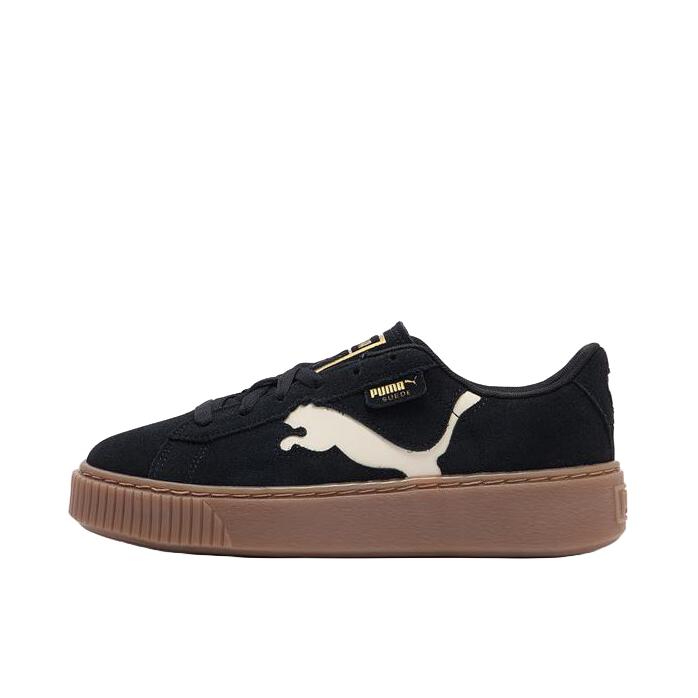 推荐商品：Puma/彪马 Suede Platform 松糕鞋 板鞋 舒适缓震防滑耐磨低帮增高复古百搭平跟圆头 黑色