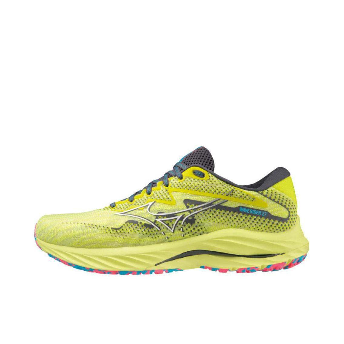 推荐商品：Mizuno/美津浓 Wave Rider 26 防滑耐磨 轻便 稳定 碳板 织物 马拉松 跑鞋 亮黄色