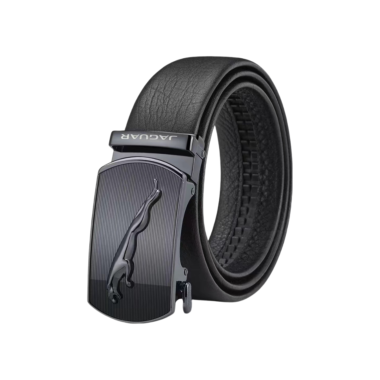 推荐商品：JAGUAR 捷豹 头层牛皮立体图案自动扣真皮皮带 JA3T4300153