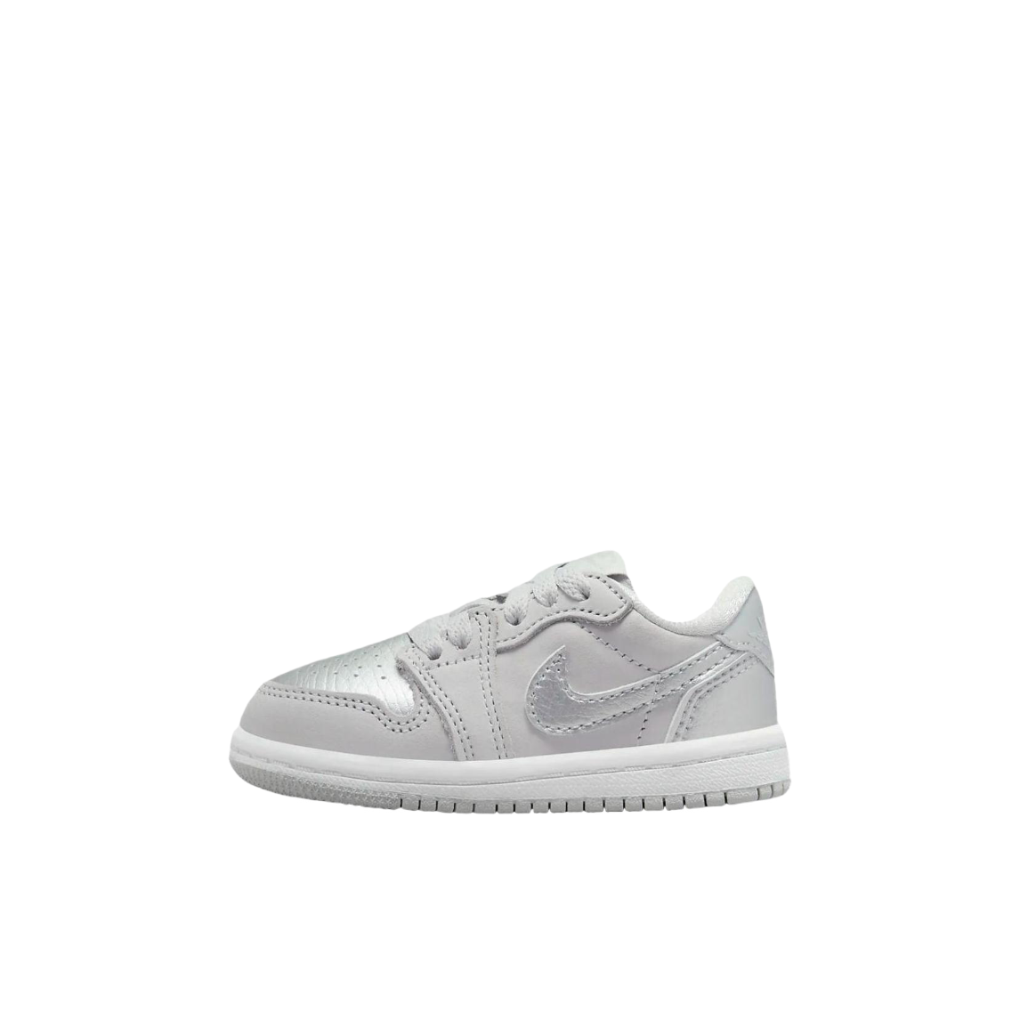 推荐商品：Air Jordan 1 复古运动 舒适防踢 缓震耐磨 魔术贴 板鞋儿童 婴童/灰色/银色