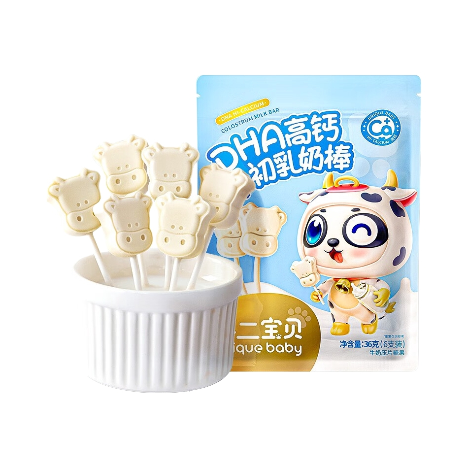 推荐商品：不二宝贝 DHA高钙牛初乳奶棒儿童零食无添加香精
