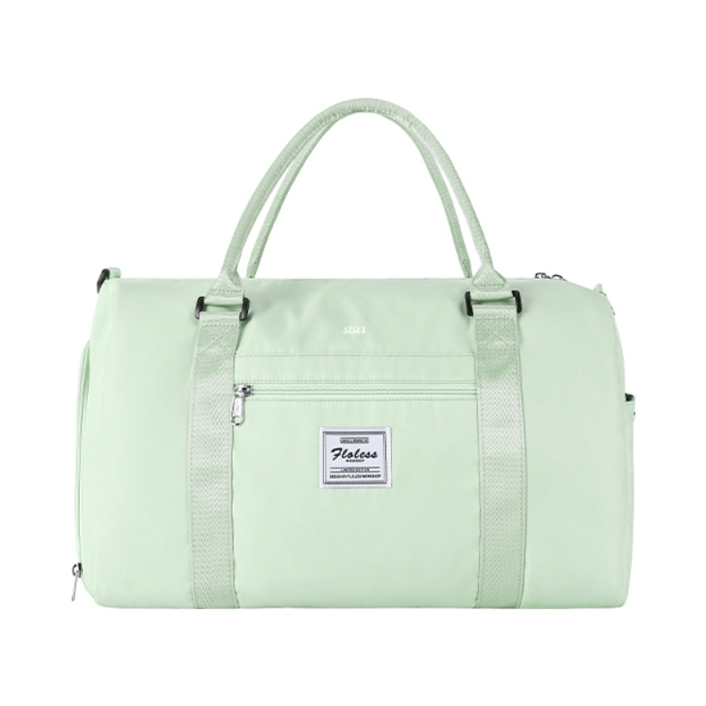 推荐商品：sisea 休闲潮流大容量百搭撞色设计运动训练游泳瑜伽独立鞋袋干湿分离织物单肩手提斜挎包健身包