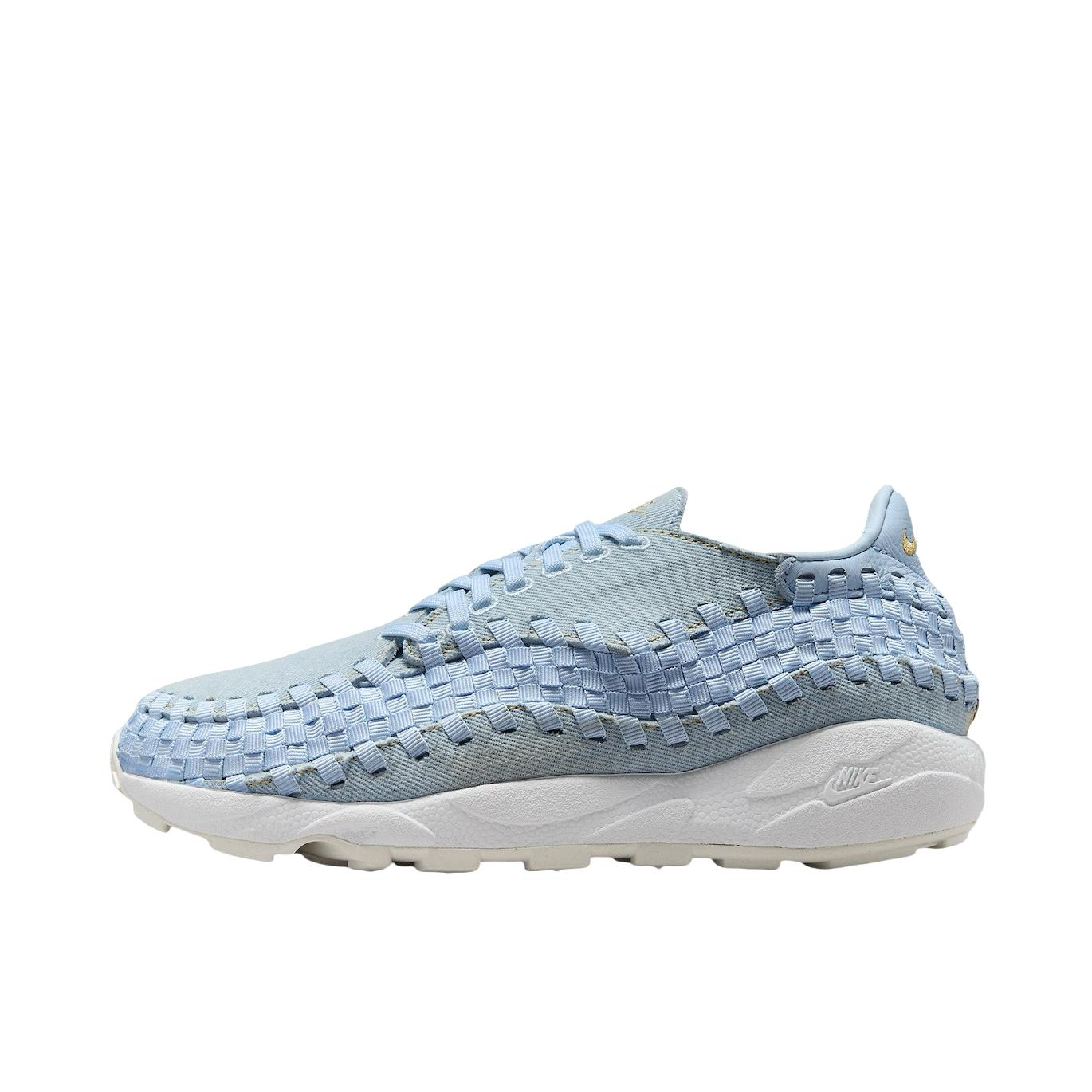 推荐商品：Nike Air Footscape Woven 时尚潮流 编织 舒适缓震 防滑耐磨 绒面革 轻便 运动休闲鞋 蓝色